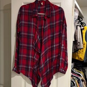 Elan Red Plaid Utility throw over